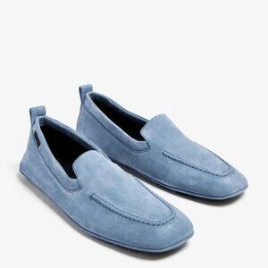 New Authentic Versace Villa Suede Driver Shoes – Blue (Size 47)